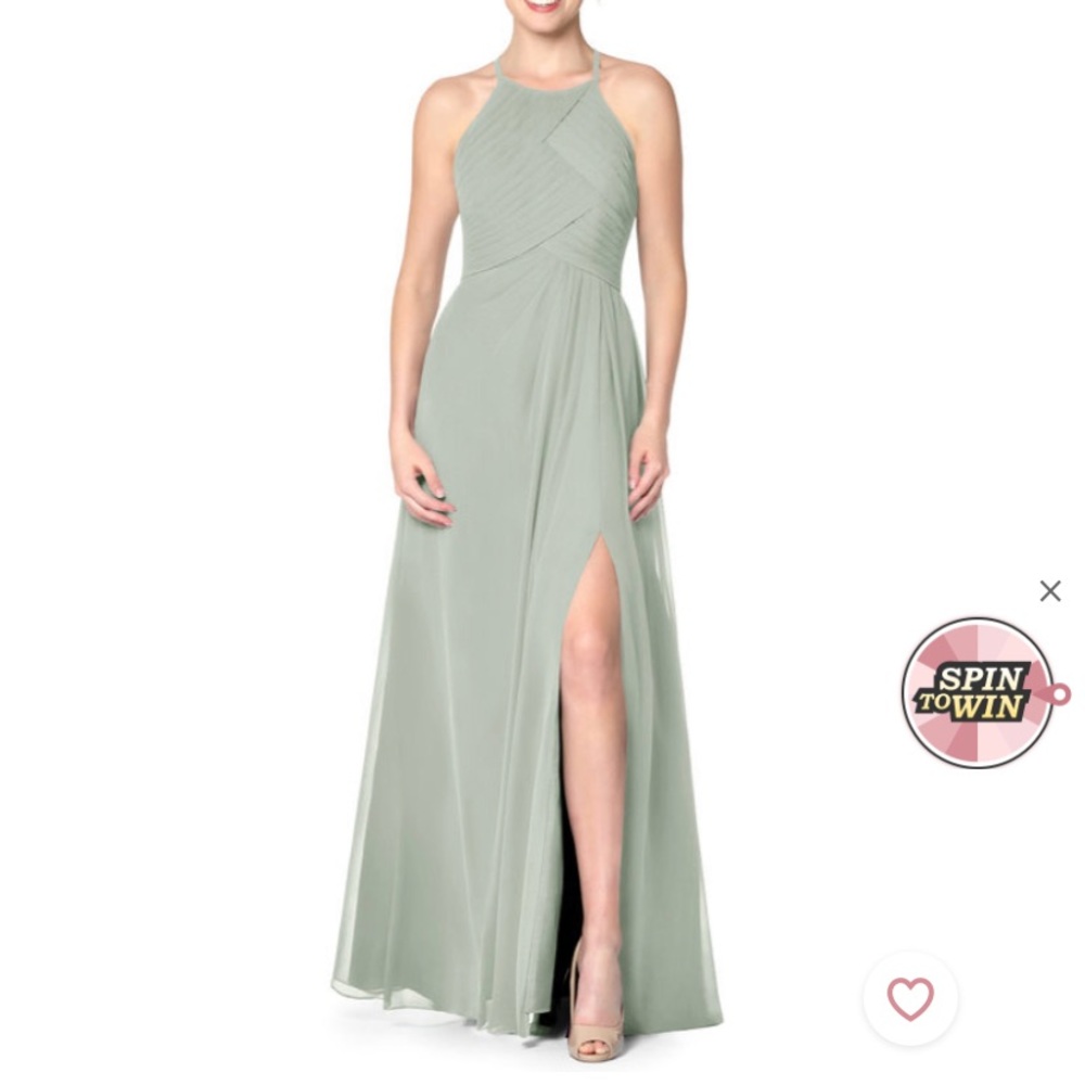 Azazie sage green bridesmaid “Ginger Allure” dress